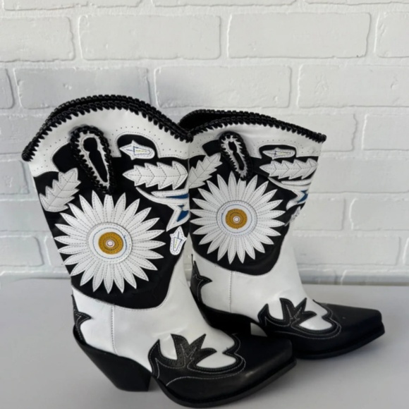 Jeffrey Campbell x Free People Conlon Cowboy Boots, EUC, Size 7 - Picture 4 of 5